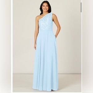 Sky Blue Azazie Simone Bridesmaid Dress